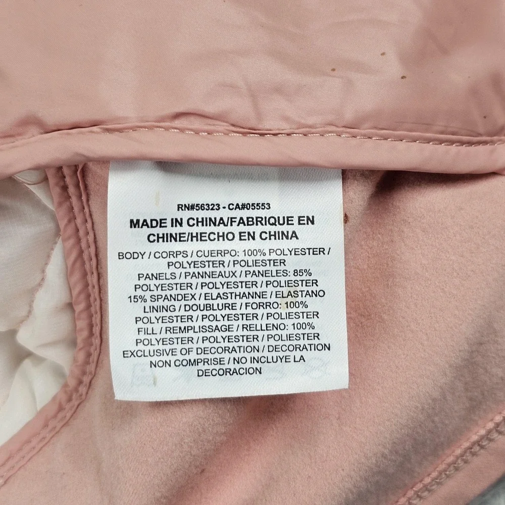 Nike Aerolayer Running Vest Womens‎ Medium Pink Quilted Full Zip Jacket